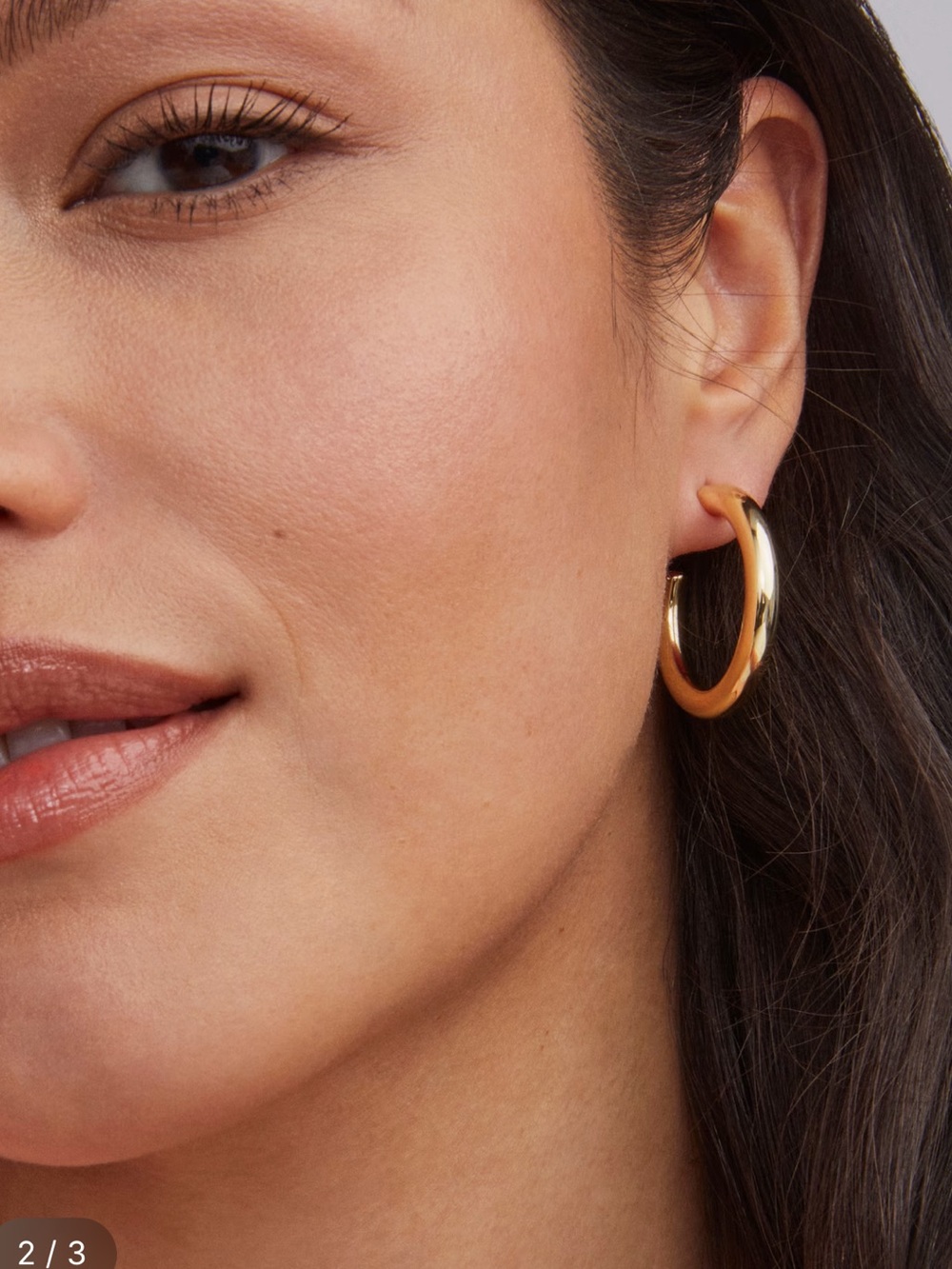 Kendra Scott Colette Gold Hoop Earrings - Polished Chunky Hoops - Picture 2 of 4